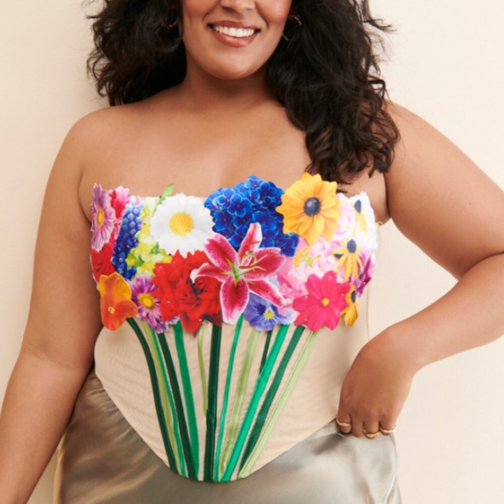 Tyler‎ McGillivary Bouquet Corset 1X Top - Picture 5 of 9